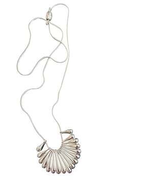 J. Jill Sculpted-Metal Droplet Fringe Statement Necklace